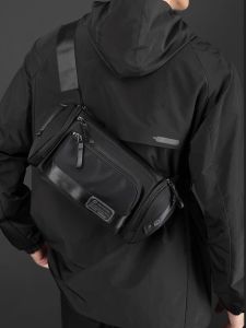 Multifunctional Korean Style Sports Mens Crossbody Bag Leisure Commuting Chest Bag Trendy Single Shoulder Small Backpack