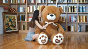 【SG-spot】Super Large Love Bear Doll Scarf Bear Teddy Bear 80 /160cm Confession Doll Plush Toy