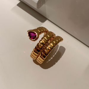 CAFFTI | Multilayered Snake Zirconia Gold-plated Ring
