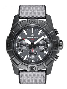 Đồng Hồ Nam NORTH EDGE 2025 BLAZE Sử Dụng Năng Lượng Mặt Trời Máy Quartz Vỏ Thép Không Gỉ 316 Chống Nước 50M Chức Năng Bấm Giờ Đồng Hồ Phi Công Đánh Dấu Số Ả Rập