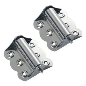 2Pcs/Pack Stainless Steel Butterfly Hinges with Automatic ClosingSpring-Loaded Flush Hinges for Doors Windows Home Hardware