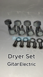 Dryer Gitar Elektrik Sejajar Full Set Pemutar Senar Gitar Listrik