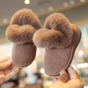 Snow Boots Baby Girl Cotton Shoes Fleece-lined Thickened Boys 0-4 Years Old Children Winter Soft Bottom Big Cotton Shoes Childrens Shoes