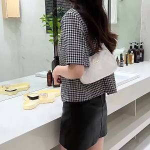 New!Quilted PU Leather Hobo Bag Argyle Casual Underarm Bag Women Handbags For Daily Commute Shopping