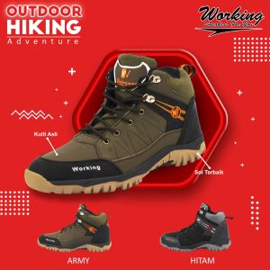 Sepatu Hiking Working Boots G-01 / Sepatu Gunung Luar Negeri / Sepatu Tracking / Sepatu Cross / Sepatu Gunung Wanita / Sepatu Mendaki Pria / Sepatu Pria / Sepatu Cowok / Fashion Pria / Sepatu Touring Bikers