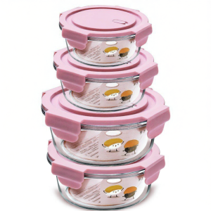 Microwave-safe Borosilicate Glass Meal Box