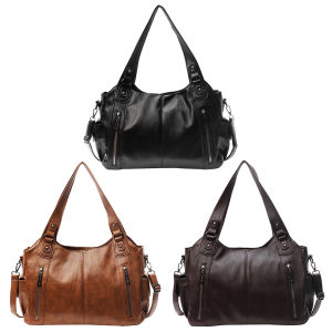 VODOOL Elegant Women Crossbody Bag in PU Leather with Multiple Pockets for Daily Use Work and Travel in Stylish Colors