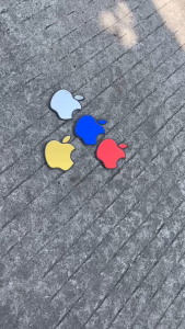 Emblem Apple Logo Apple Akrilik Acrylic emblem apel Logo apel MIRROR 3 MM 2 LAPIS TWOTONE Emblem APPLE Akrilik timbul logo bahan akrilik 3D STIKER MOTOR TIMBUL UNIVERSAL TEMPELAN LOGO ICON APPLE IPONE 5X6 CM + DOUBLE TAPE