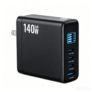 140W GaN Fast Charger 4-Port with Smart Digital Display PD QC Protocol Universal Travel Charger for Phones And Laptops