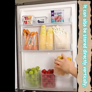 5PCS Refrigerator Organizer Box Vegetables Fresh Food Fruits Meat Storage Box Food Storage Box Fridge Organizer Refrigerator Door Side Separate Container Utensil Storage Box