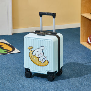 Ultra-Light Childrens Luggage Girl Can Sit And Ride 14 Inch Boarding Box Travel Mini Cute Leather Suitcase Cartoon Style ABS+PVC