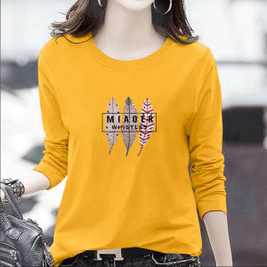 Cotton Long Sleeve Plus Size Loose Fitting T-shirt