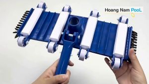 Bàn hút vệ sinh bể bơi 8 bánh xe chổi cọ 2 đầu dài 35cm Bàn hút đáy hồ bơi