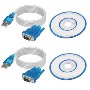 1/2Packs USB 2.0 to RS232 COM Port Serial Port 9 Pin DB9 Cable Adapter Convertor With Female Adapter With CD For Windows 10/7/8