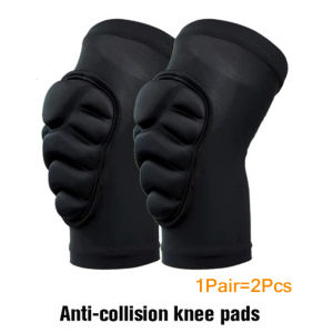 GOMOREON 1Pair Thick Sponge Knee Pads Elbow Sleeves Guard Collision Avoidance Sport Protective Kneepad Skate Soccer Cycling