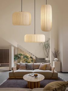 MUMUDENGSHIGUAN | Zen Style Combination Chandelier Simple Fabric Light