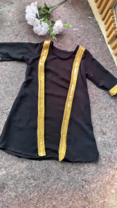 Akmal Fashion Baju Gamis Anak Perempuan Abaya Mewah Anggun Abaya Mewah 100% Cotton Gamis Hitam Long Sleeve Polo Collar Gamis - Lazada