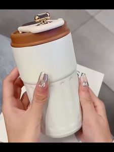 Insulated Coffee Cup with Temperature Display Vacuum Cup for Hot Beverages Insulated Stainless Steel Coffee for Travel for Gym