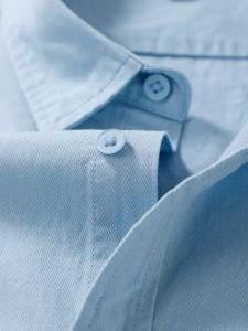 YIWEIYI | Áo Sơ Mi Cotton Xanh Dành Cho Nam và Nữ