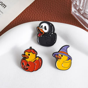 Halloween Ducks Enamel Pins Gift for Friends Creative Ducklings Witch Death Pumpkin  Brooches Bag Clothes Lapel Badge
