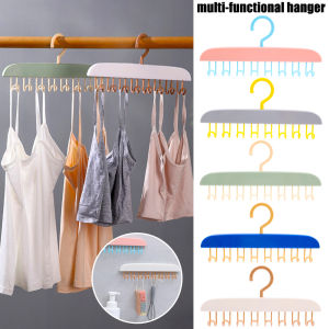 Multifunctional Plastic Hangers 8 Hook Tie Bra Hat Finishing Rack Home Space-Saving Wardrobe Clothes Storage Rack