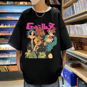 แนวโน้ม Band Gorillaz พิมพ์ T เสื้อผู้ชายผู้หญิง High Street แฟชั่นเสื้อยืดขนาดใหญ่ Gothic Hip Hop เสื้อยืดแขนสั้น