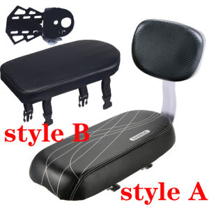 New Bicycle Rear Seat Saddle Soft Bicycle Child Seat With Back Rest With Handle Armrest Footrest Pedals Cycle Accessories Parts