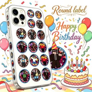 Robloxed Forsaken Round label Cute Cartoon Decor Fridge phone case backpack Sticker Gift Decoration Daily Necessities Sticker