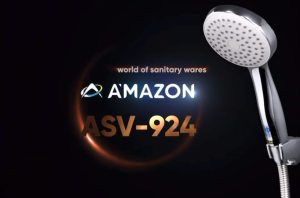 AMAZON ชุดฝักบัวอาบน้ำ 1 ระบบ หัวและด้ามฝักบัวชุบโครเมียม พร้อมสายสแตนเลส 1.20 เมตร : AS-924