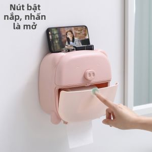 Cute Cartoon Wall-Mounted Tissue Box Shelf