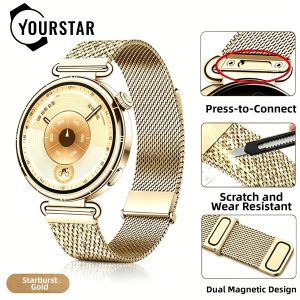 YOURSTAR | Press-to-Release Magnetic Watch Band Smart Watches Metal