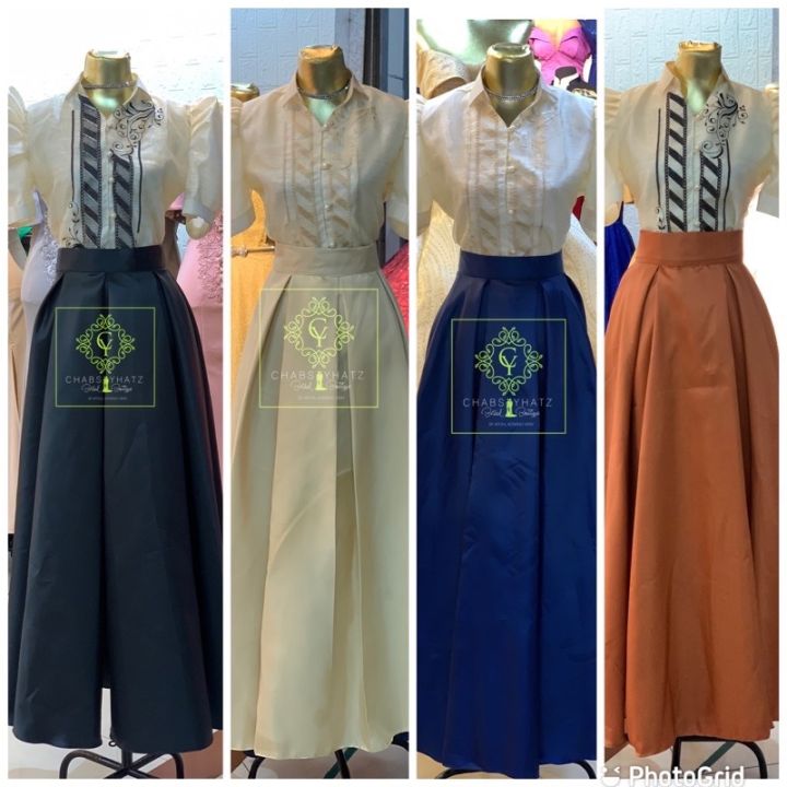 Traditional long Skirt for modern filipiniana SKIRT ONLY | Lazada PH