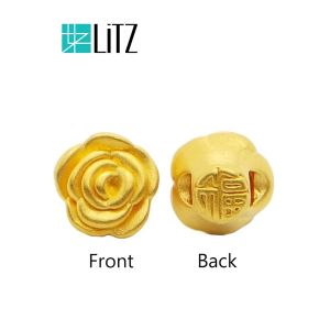 [SPECIAL] LITZ 999 (24K) Gold Rose Charm 玫瑰 EPC0916