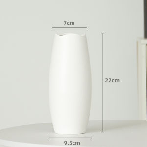Minimalist Modern Ceramic Vase Home Living Room Creative Table Decoration Fresh Dried Floral Hydroponic White Flower Ware