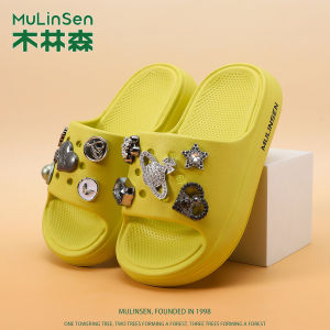 Mulinshan Childrens Indoor Slippers Soft Bottom Anti-Slip Cute Girls Princess Style EVA Material Comfortable Baby Slippers
