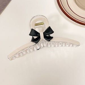 กิ๊บติดผมอะครีลิกขนาดใหญ่แบบมีหางฉลามพร้อมโบว์ผีเสื้อสำหรับผู้หญิง รุ่นใหม่ปี 2024 สไตล์เกาหลี ที่คาดผมด้านหลังศีรษะ ที่คาดผมด้านหน้า