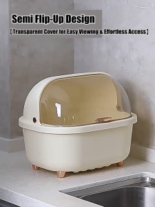 Dish Rack with Cover | Dustproof & Waterproof Plate Organizer | Space-Saving Kitchen Storage Rack for Bowls & Utensils