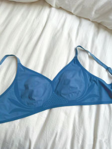 Ice Silk Full Cup Bra Thin Design for Big Breasts Ladies Underwear Summer Lightweight Womens Bra Rabbit Ear Cup Nylon Fabric