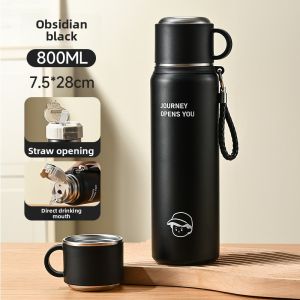 BIZE | Stainless Steel Insulated Tumbler Dual Drinking Straw