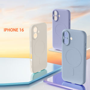 CrashStar MagSafe Liquid Silicone Soft Shockproof Phone Case For iPhone 16 15 14 Pro Max Plus 13 12 11 Pro Max Wireless Charging Phone Cover Fashion Simple Solid Color Skin-friendly Casing Shell With Full Cover Lens Camera Protection Hot Sale