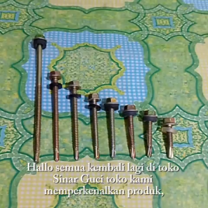 Baut Roufing Ukuran 12 mm X 50 Merk Fiper  Perkotak Isi 250 Pcs