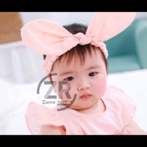 Bandana Bayi Korea Anak Perempuan Telinga Kelinci Besar Aksesoris Rambut Balita Gemesin AK236 ZIORRA