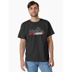 Honda | Honda Mens and Womens T-shirt Summer Cotton Tee Honda VTX 1800C Classic Short-sleeved Spring Autumn Motorcycle Cycling Top
