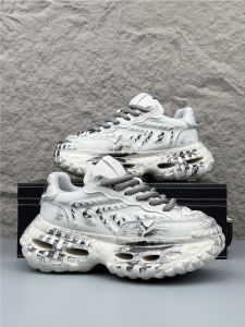 Mens Graffiti Color Block Dad Shoes Thick Bottom Casual Sports Shoes Autumn Winter New Style Youth Active Low Cut Breathable Mesh