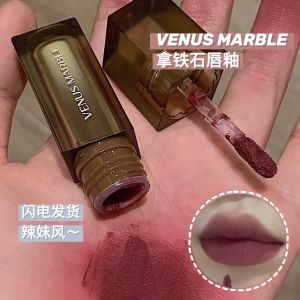 Venus Marble Velvet Lip Glaze VM05 Matte Glossy Sweet Cool V08V01 Lipstick Lipstick Lip Gloss Lip Makeup for Any Skin Type