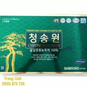 Tinh dầu thông đỏ hàn quốc Cheongsongwon hộp 180 viên - Bổ sung vitamin chống lão hóa phòng ngừa mỡ máu ung thư koreaboss