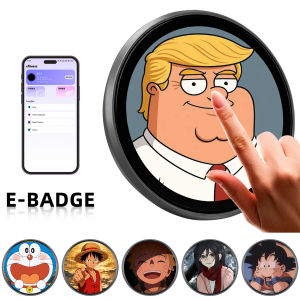 Smart Digital Badge Dynamic Electronic Display Outdoors Small Pendant Fashionable Electronic Badge Digital Show Sceen Home Decor