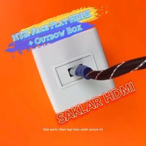 Stop Kontak Saklar Face Plate HDMI + Outbow Box NYK