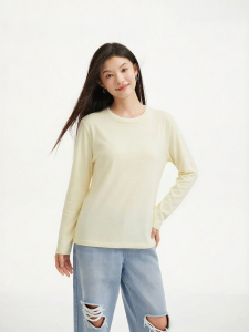 Hotwind | Long Sleeve Slim Fit T-Shirt Color-Block Collar