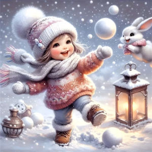 HUACAN Diamond Painting Girl Portrait Christmas Square Round Drill Mosaic 5d Winter Handicrafts Home Wall Artwork
